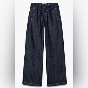 Nwt- Zara- Z1975 MID-WAIST WIDE-LEG JOGGER JEANS -XXL